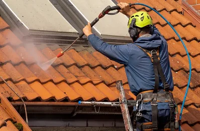 Démoussage et hydrofuge de toiture à Hanches